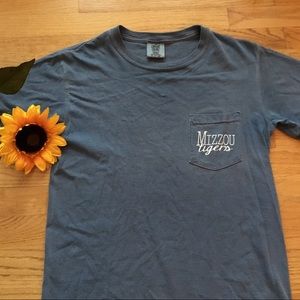 Blue Mizzou Tigers Short Sleeve Shirt